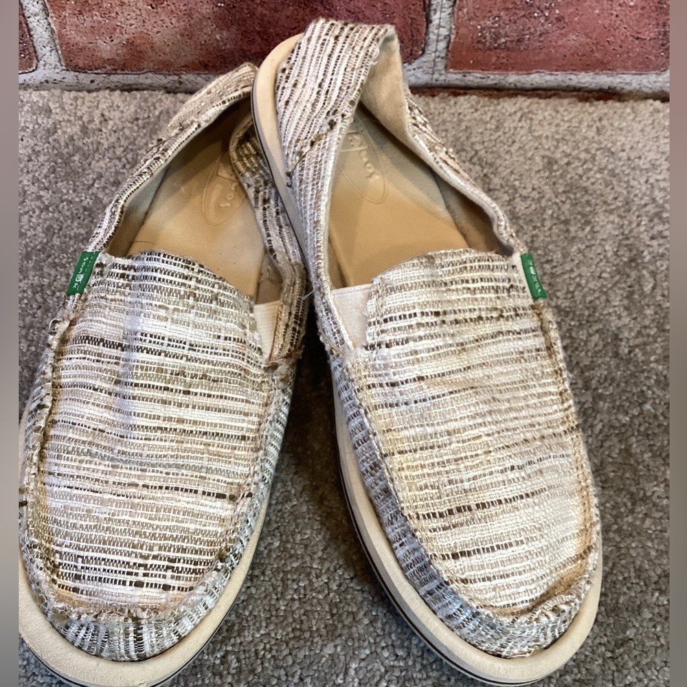 Sanuk Womens sidewalk surfer slip on loafer size 7